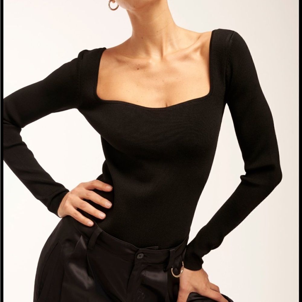 Equipment Esmerelda Black Ribbed Knit Sweater | Size XXS